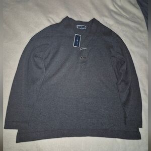 Gray Sweater with Button Detail NWT